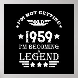 Personalisierte Vintage 65. Geburtstagsparty Poster