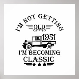 Personalisierte Vintage 65. Geburtstagsparty Poster