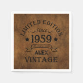 Personalisierte Vintage 65. Geburtstagsparty Serviette (Vorderseite)