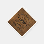 Personalisierte Vintage 65. Geburtstagsparty Serviette (Ecke)