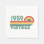 Personalisierte Vintage 65. Geburtstagsparty Serviette (Vorderseite)