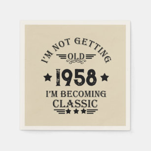 Personalisierte Vintage 65. Geburtstagsparty Serviette