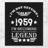 Personalisierte Vintage 65. Geburtstagsparty Weinetikett (Einzelnes Label)