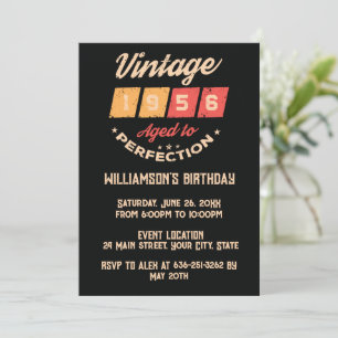 Personalisierte vintage 70. Geburtstags-Cocktailpa Einladung