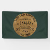 Personalisierte Vintage 75. Geburtstagsparty Banner (Horizontal)