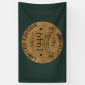 Personalisierte Vintage 75. Geburtstagsparty Banner (Vertikal)
