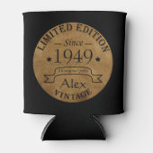 Personalisierte Vintage 75. Geburtstagsparty Dosenkühler (Vorderseite)