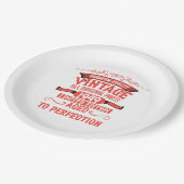 Personalisierte Vintage 75. Geburtstagsparty Pappteller (Schrägansicht)