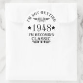 Personalisierte Vintage 75. Geburtstagsparty Runder Aufkleber (Tasche)