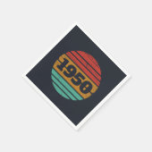 Personalisierte Vintage 75. Geburtstagsparty Serviette (Ecke)