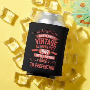 Personalisierte Vintage 75-Stunden-Geburtstagspart Dosenkühler
