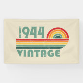 Personalisierte Vintage 80. Geburtstagsgeschenke Banner (Horizontal)