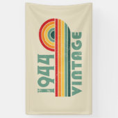 Personalisierte Vintage 80. Geburtstagsgeschenke Banner (Vertikal)