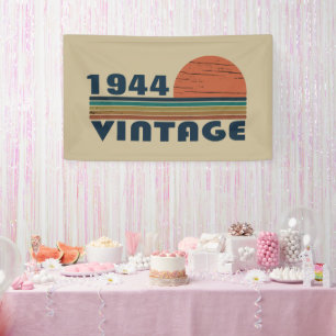 Personalisierte Vintage 80. Geburtstagsgeschenke Banner