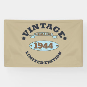 Personalisierte Vintage 80. Geburtstagsgeschenke Banner