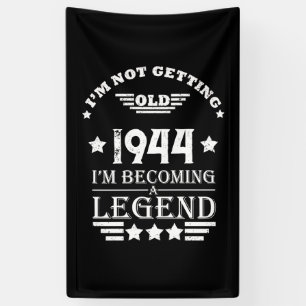 Personalisierte Vintage 80. Geburtstagsgeschenke Banner