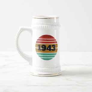 Personalisierte Vintage 80. Geburtstagsgeschenke Bierglas