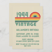 Personalisierte Vintage 80. Geburtstagsgeschenke Einladung (Vorne/Hinten)