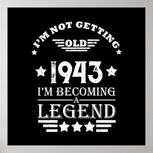 Personalisierte Vintage 80. Geburtstagsgeschenke Poster