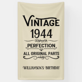 Personalisierte Vintage 80. Geburtstagsgeschenke s Banner