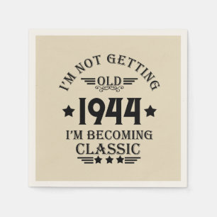 Personalisierte Vintage 80. Geburtstagsgeschenke Serviette