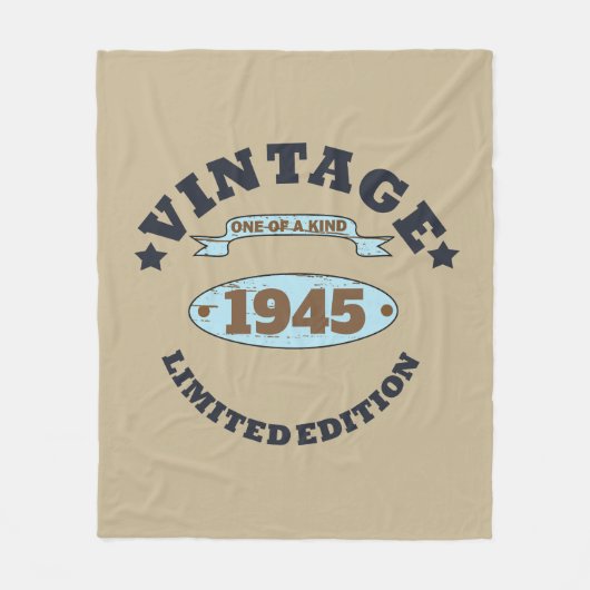 Personalisierte Vintage 85. Geburtstagsparty Fleecedecke (Vorderseite)