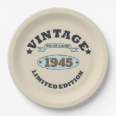 Personalisierte Vintage 85. Geburtstagsparty Pappteller (Vorderseite)