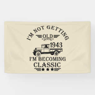 Personalisierte Vintage 90. Geburtstagsparty Banner
