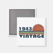 Personalisierte Vintage 90. Geburtstagsparty Magnet (Vorderseite/Rückseite)