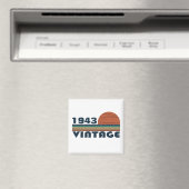 Personalisierte Vintage 90. Geburtstagsparty Magnet (In Situ (Geschirrspüler))