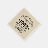 Personalisierte Vintage 90. Geburtstagsparty Serviette (Ecke)