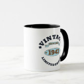 Personalisierte Vintage 90. Geburtstagsparty Tasse (VorderseiteRechts)