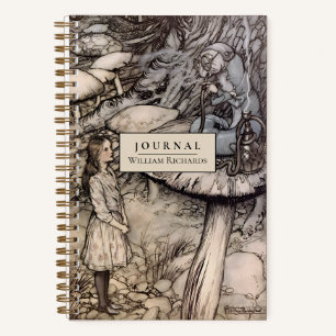 Personalisierte Vintage Alice Wonderland Art Dotte Notizblock