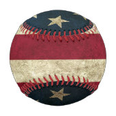 Personalisierte Vintage amerikanische Flagge Baseb Baseball (Vorderseite)