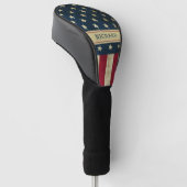 Personalisierte Vintage amerikanische Flagge Patri Golf Headcover (angewinkelt)