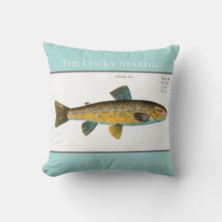 Personalisierte Vintage-Angeln Forelle Wasserfarbe Kissen