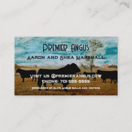 Personalisierte Vintage Angus Cattle Business Card Visitenkarte