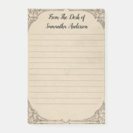 Personalisierte Vintage-Antik-Distressed-Persönlic Post-it Klebezettel