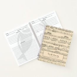 Personalisierte Vintage-Antik-Noten-Rezeptur Notizblock