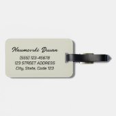 Personalisierte Vintage Antike Weltkarte Kunst, Di Gepäckanhänger (Rückseite horizontal)