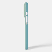 Personalisierte Vintage Aquamarine Streifen Case-Mate iPhone Hülle (Rückseite / Links)