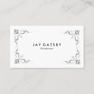 Personalisierte Vintage-Art-Nouveau-Gravur mit Sch Visitenkarte