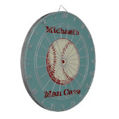 Personalisierte Vintage Baseball-Dartboard Dartscheibe (Vorderseite Links)