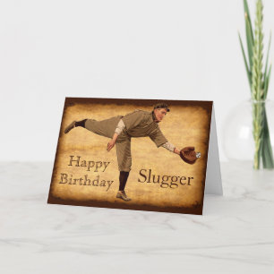 Personalisierte Vintage-Baseball-Geburtstagskarten Karte