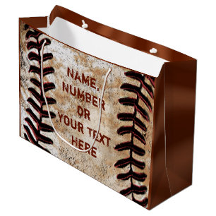 PERSONALISIERTE Vintage-Baseball-Geschenktüten IHR Große Geschenktüte