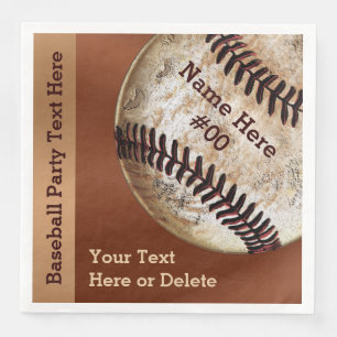 Personalisierte Vintage-Baseball-Servietten, Ihr T Serviette