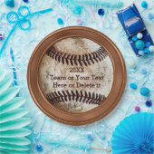 Personalisierte Vintage Baseball-Teller Pappteller (Party)