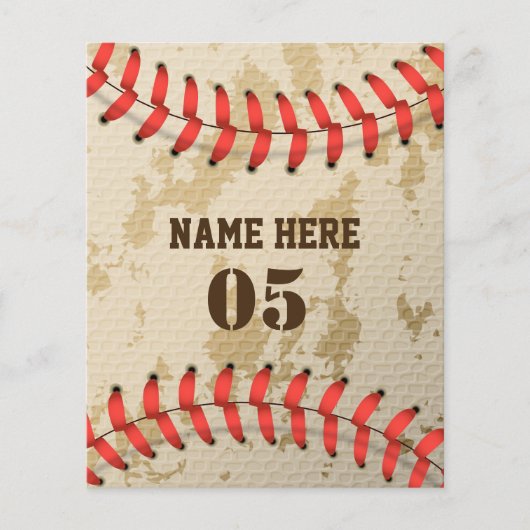 Personalisierte Vintage Baseballnummer Retro (Vorderseite)
