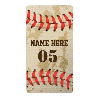 Personalisierte Vintage Baseballnummer Retro