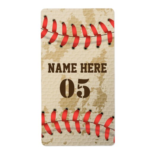 Personalisierte Vintage Baseballnummer Retro (Vorne)
